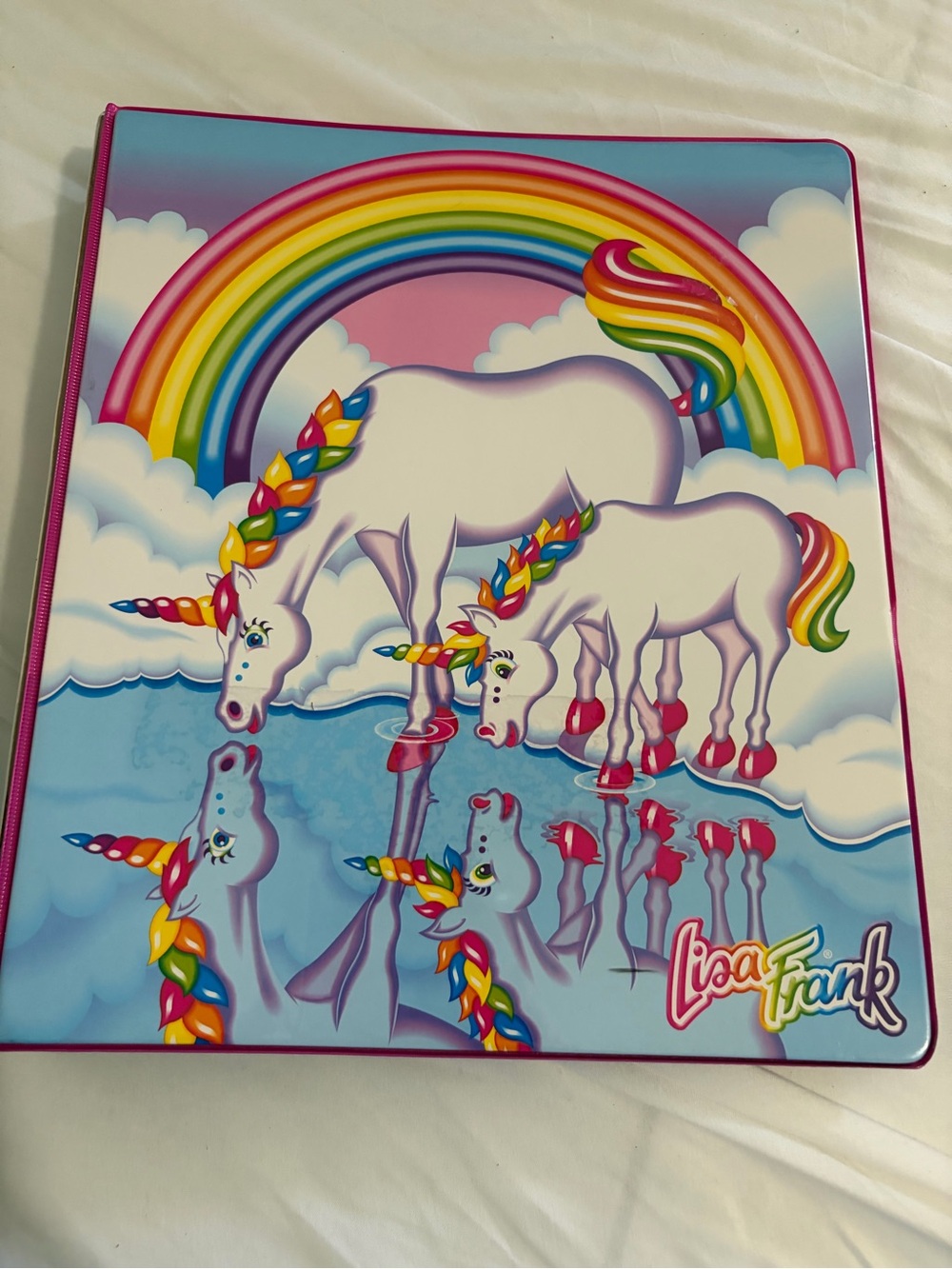 Lisa Frank Vintage  Unicorn 3 Ring Binder Y2K Colorful School Supplies